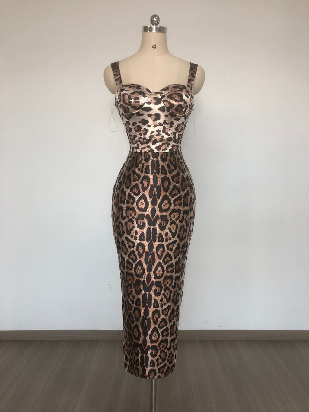 Dolce Leopard Print Midi Dress