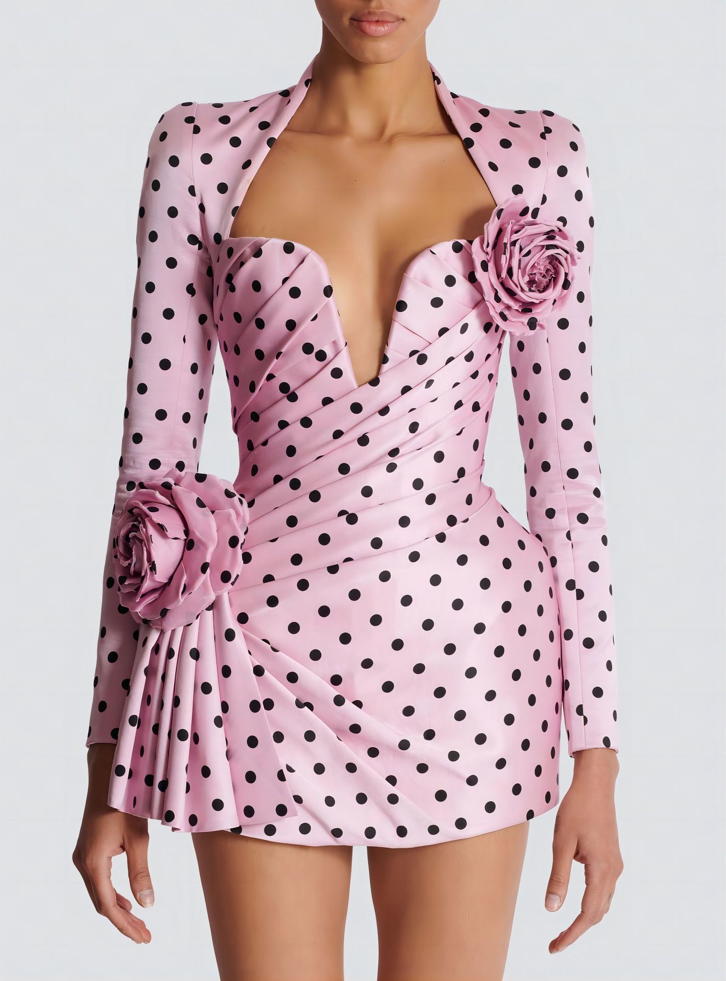 Leticia Pink Long Sleeve Mini Dress