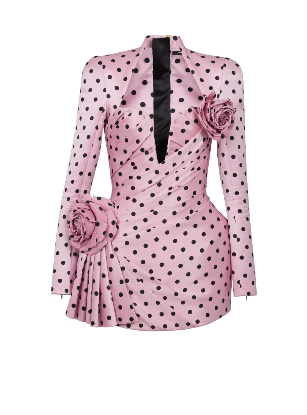 Мини-платье Leticia Pink с длинными рукавами