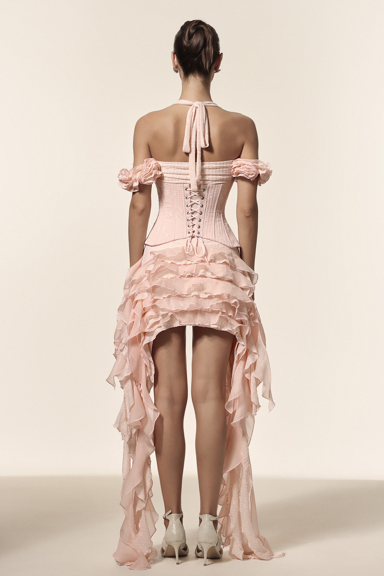 Silvia Pink Dress With Hem